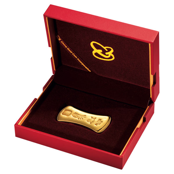 中国金币马年金铤100克